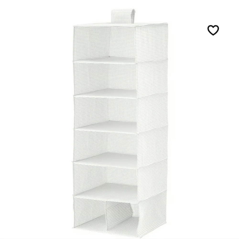 White Hanging Closet Organizer